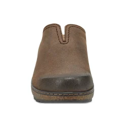 Online Earth Shoes Kolia Round Toe Slip-on Casual Clogs Dark Brown
