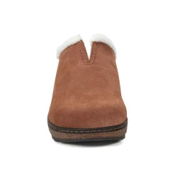 Discount Earth Shoes Kolia Round Toe Slip-on Casual Clogs Medium Brown Suede