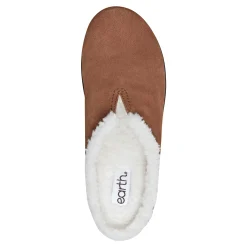 Discount Earth Shoes Kolia Round Toe Slip-on Casual Clogs Medium Brown Suede