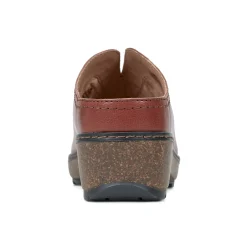 Outlet Earth Shoes Kolia Round Toe Slip-on Casual Clogs Medium Brown
