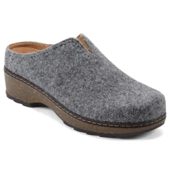 Sale Earth Shoes Kolia Round Toe Slip-on Casual Clogs Light Gray