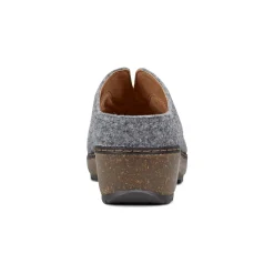 Sale Earth Shoes Kolia Round Toe Slip-on Casual Clogs Light Gray