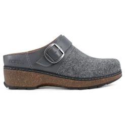Hot Earth Shoes Kulla Slip-on Round Toe Casual Clogs Medium Gray