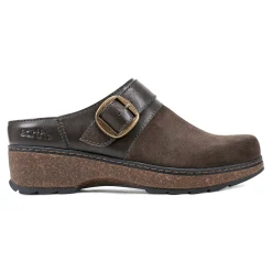 Sale Earth Shoes Kulla Slip-on Round Toe Casual Clogs Dark Brown