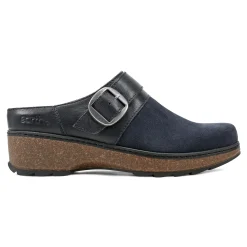 Best Earth Shoes Kulla Slip-on Round Toe Casual Clogs Dark Blue
