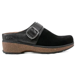 Clearance Earth Shoes Kulla Slip-on Round Toe Casual Clogs Black