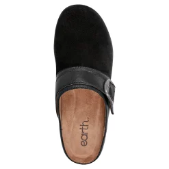Clearance Earth Shoes Kulla Slip-on Round Toe Casual Clogs Black