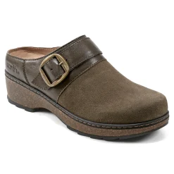 Outlet Earth Shoes Kulla Slip-on Round Toe Casual Clogs Dark Green
