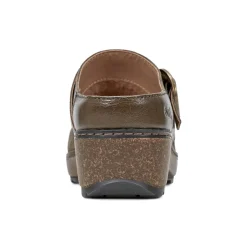 Outlet Earth Shoes Kulla Slip-on Round Toe Casual Clogs Dark Green