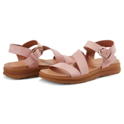 Earth Shoes Lainey Casual Strappy Round Toe Flat Sandals Light Pink