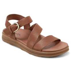 Best Earth Shoes Lainey Casual Strappy Round Toe Flat Sandals Medium Natural