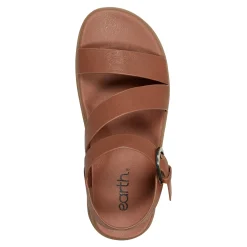 Best Earth Shoes Lainey Casual Strappy Round Toe Flat Sandals Medium Natural