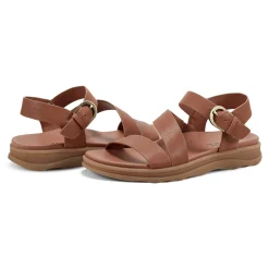 Best Earth Shoes Lainey Casual Strappy Round Toe Flat Sandals Medium Natural