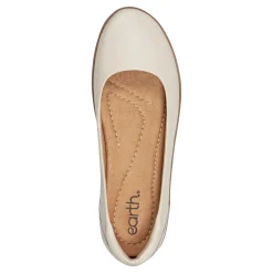 Best Earth Shoes Landen Round Toe Casual Flats Ivory