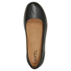 Outlet Earth Shoes Landen Round Toe Casual Flats Black