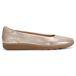 Discount Earth Shoes Landen Round Toe Casual Flats Gold