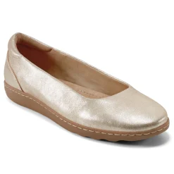 Discount Earth Shoes Landen Round Toe Casual Flats Gold
