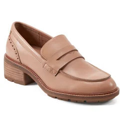 Hot Earth Shoes Lindy Almond Toe Casual Slip-on Penny Loafers Light Natural
