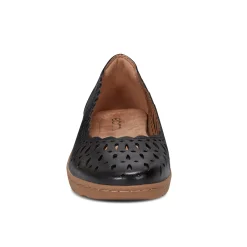 Outlet Earth Shoes Luna Round Toe Casual Slip-on Ballet Flats Black
