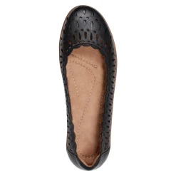 Outlet Earth Shoes Luna Round Toe Casual Slip-on Ballet Flats Black
