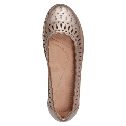 Online Earth Shoes Luna Round Toe Casual Slip-on Ballet Flats Gold