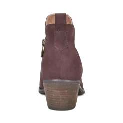 New Earth Shoes Marisole Block Heel Slip-on Casual Booties Dark Red