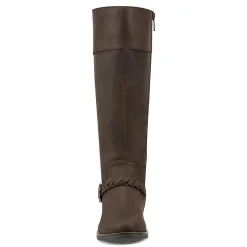 Online Earth Shoes Mira Round Toe High Shaft Casual Boots Dark Brown