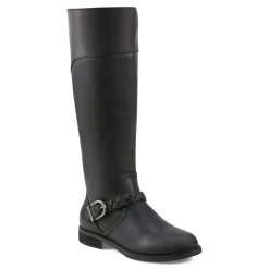 Discount Earth Shoes Mira Round Toe High Shaft Casual Boots Black