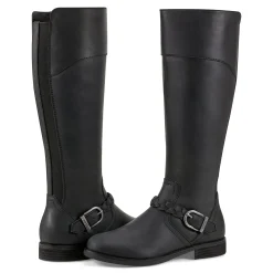Discount Earth Shoes Mira Round Toe High Shaft Casual Boots Black