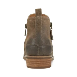 Hot Earth Shoes Nadya Round Toe Ruched Casual Booties Dark Brown