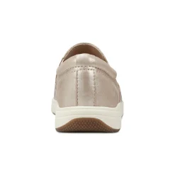 Hot Earth Shoes Nel Laser Cut Round Toe Casual Slip-on Sneakers Gold