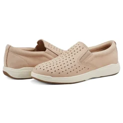 Best Earth Shoes Nel Laser Cut Round Toe Casual Slip-on Sneakers Light Natural