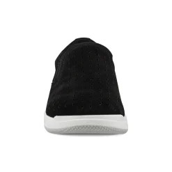 Sale Earth Shoes Nel Laser Cut Round Toe Casual Slip-on Sneakers Black