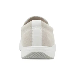 Hot Earth Shoes Nel Laser Cut Round Toe Casual Slip-on Sneakers White