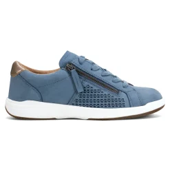 Earth Shoes Netta Round Toe Casual Lace-up Sneakers Medium Blue