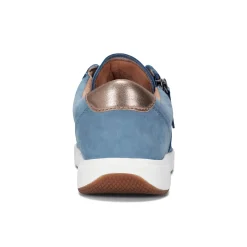 Earth Shoes Netta Round Toe Casual Lace-up Sneakers Medium Blue