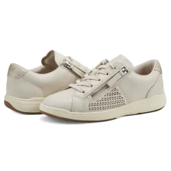 Hot Earth Shoes Netta Round Toe Casual Lace-up Sneakers Light Natural