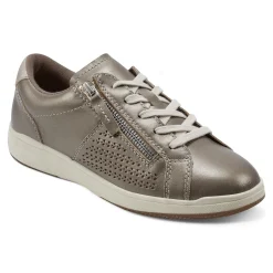 Outlet Earth Shoes Netta Round Toe Casual Lace-up Sneakers Gold
