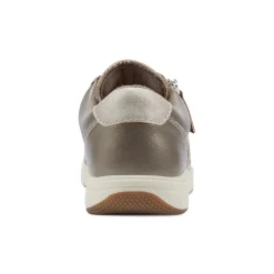 Outlet Earth Shoes Netta Round Toe Casual Lace-up Sneakers Gold
