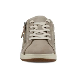 Discount Earth Shoes Netta Round Toe Casual Lace-up Sneakers Silver