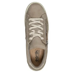 Discount Earth Shoes Netta Round Toe Casual Lace-up Sneakers Silver