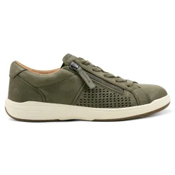 Hot Earth Shoes Netta Round Toe Casual Lace-up Sneakers Dark Green