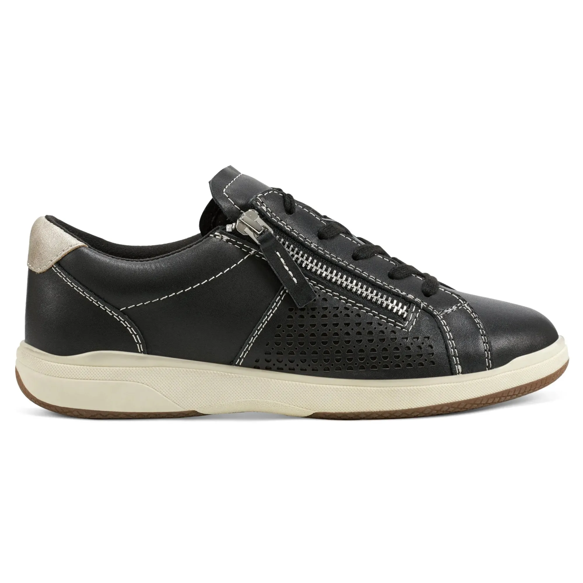 Sale Earth Shoes Netta Round Toe Casual Lace-up Sneakers Black