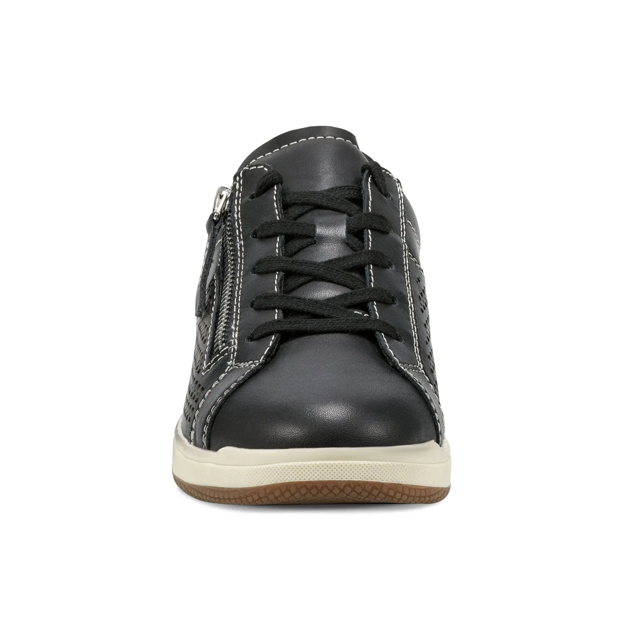 Sale Earth Shoes Netta Round Toe Casual Lace-up Sneakers Black