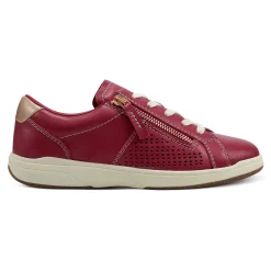 New Earth Shoes Netta Round Toe Casual Lace-up Sneakers Medium Red
