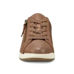 Outlet Earth Shoes Netta Round Toe Casual Lace-up Sneakers Dark Natural