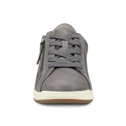 Outlet Earth Shoes Netta Round Toe Casual Lace-up Sneakers Medium Gray