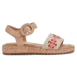 Discount Earth Shoes Padma Square Toe Platform Casual Sandals Light Natural
