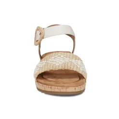 New Earth Shoes Padma Square Toe Platform Casual Sandals Ivory