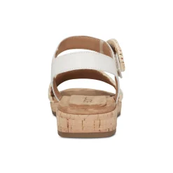 New Earth Shoes Padma Square Toe Platform Casual Sandals Ivory